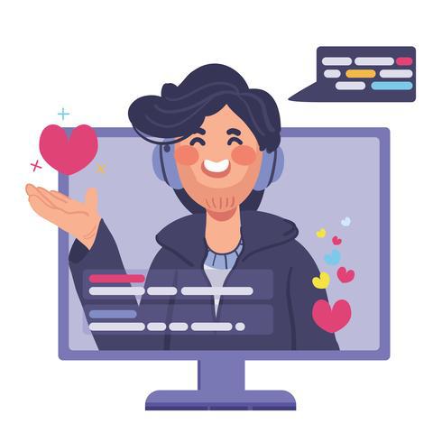 vector-vlogger-livestreaming-cartoon-ui